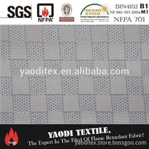 100% polyester IFR linen look fabric curtain for hotel room wholesale